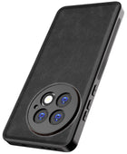 Kapa Tux Leather Back Cover for OnePlus 13 | Slim Shockproof Camera Protection Bumper Case (Black)