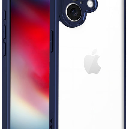 Kapa Hawkeye Clear Slim Tough Back Cover for Apple iPhone 17 | Camera Lens Protector Anti Yellow Shockproof Clear Hybrid Case Cover (Blue)