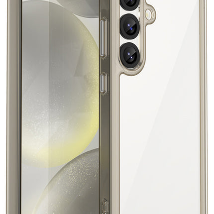 Kapa Unicorn Acrylic Clear Back Cover For Samsung Galaxy S25 | Slim Shockproof [Military Grade Protection] Hybrid Bumper Case (Grey Sides)