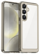Kapa Unicorn Acrylic Clear Back Cover For Samsung Galaxy S25 | Slim Shockproof [Military Grade Protection] Hybrid Bumper Case (Grey Sides)