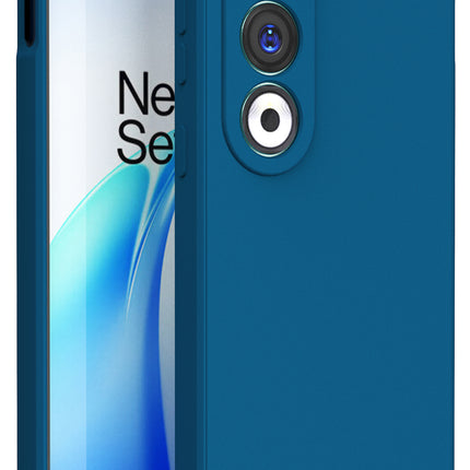 Kapa Matte Protective Lens Flexible Back Cover for OnePlus Nord CE 4 | Slim Silicone with Soft Lining Shockproof Full Body Bumper Case (Blue)