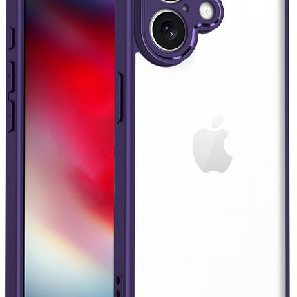 Kapa Hawkeye Clear Slim Tough Back Cover for Apple iPhone 17 | Camera Lens Protector Anti Yellow Shockproof Clear Hybrid Case Cover (Purple)