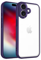 Kapa Hawkeye Clear Slim Tough Back Cover for Apple iPhone 17 | Camera Lens Protector Anti Yellow Shockproof Clear Hybrid Case Cover (Purple)