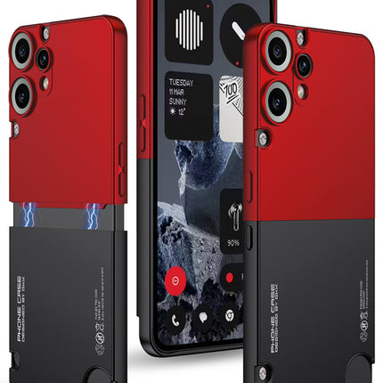 Kapa Double Dip Full 360 Protection Back Case Cover for CMF Phone 2 Pro (Red,Black)