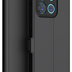 Kapa Noble Slim Magnetic Leather Flip Case Cover for Moto Edge 60 Stylus | Card Holder Stand Flip Wallet Case (Black) - Mobizang