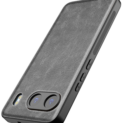 Kapa Tux Leather Back Cover for OnePlus Nord 4 | Slim Shockproof Camera Protection Bumper Case (Grey)