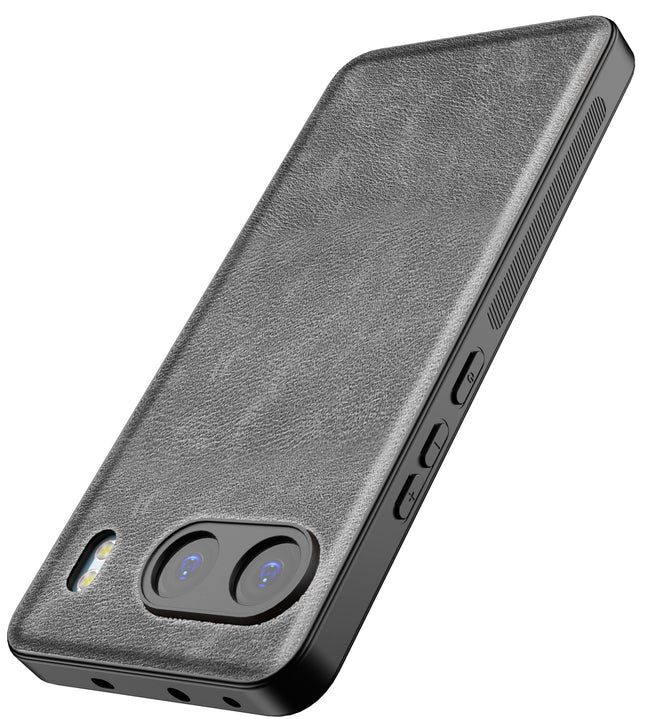 Kapa Tux Leather Back Cover for OnePlus Nord 4 | Slim Shockproof Camera Protection Bumper Case (Grey)