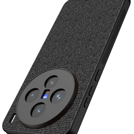 Kapa Soft Full Fabric Protective Back Case Cover for Vivo X200 (5G) | Shockproof Slim Hard Anti Slip Back Case (Black) - Mobizang