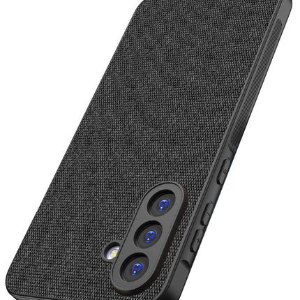 Kapa Soft Full Fabric Protective Back Case Cover for Samsung Galaxy A16 | Shockproof Slim Hard Anti Slip Back Case (Black) - Mobizang