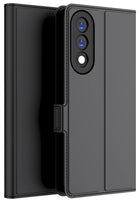 Kapa Noble Slim Magnetic Leather Flip Case Cover for OnePlus Nord 5 | Card Holder Stand Flip Wallet Case (Black)