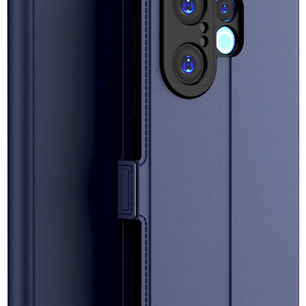 Kapa Noble Slim Magnetic Leather Flip Case Cover for Vivo X200 FE 5G | Card Holder Stand Flip Wallet Case (Blue)