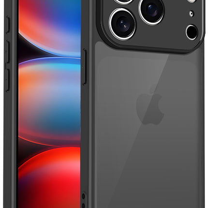 Kapa Smoked Hawkeye Matte Slim Tough Back Cover for Apple iPhone 17 Pro | Camera Lens Protector Anti Yellow Shockproof Matte Hybrid Case Cover (Smoked Black)