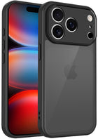 Kapa Smoked Hawkeye Matte Slim Tough Back Cover for Apple iPhone 17 Pro | Camera Lens Protector Anti Yellow Shockproof Matte Hybrid Case Cover (Smoked Black)