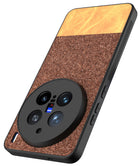 Kapa Soft Fabric & Leather Hybrid Protective Back Cover for Vivo X200 Pro (5G) | Shockproof Slim Hard Anti Slip Back Case (Brown) - Mobizang
