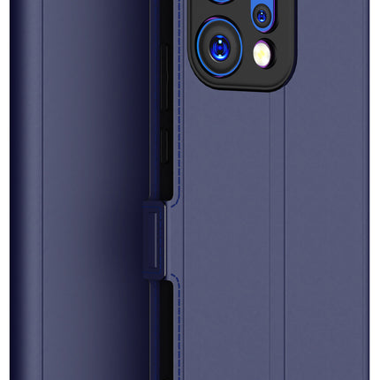 Kapa Noble Slim Magnetic Leather Flip Case Cover for Oppo Reno 14 PRO 5G | Card Holder Stand Flip Wallet Case (Blue)