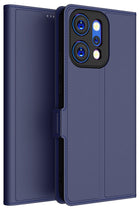 Kapa Noble Slim Magnetic Leather Flip Case Cover for Oppo Reno 14 PRO 5G | Card Holder Stand Flip Wallet Case (Blue)