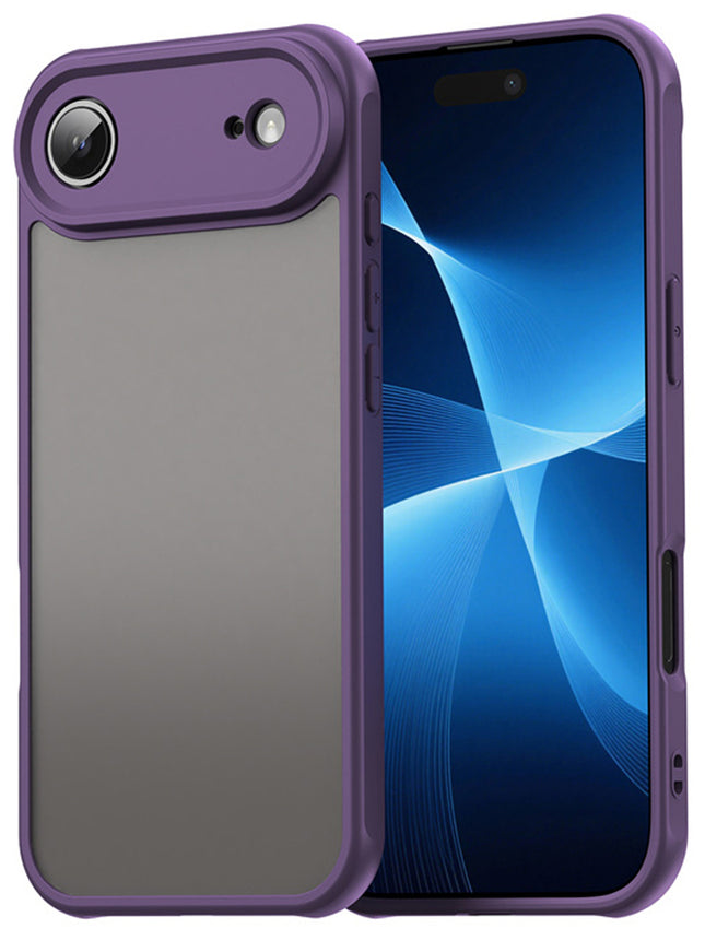 Kapa Shield Frosted Acrylic Back Cover for Apple iPhone 17 Air| Hard Slim Inbuilt Camera Lens Cover Protection Shock Proof Case (Purple Sides)