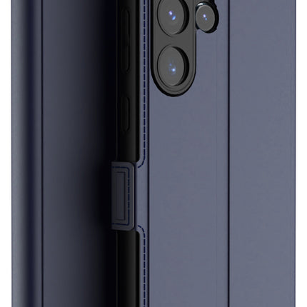 Kapa Noble Slim Magnetic Leather Flip Case Cover for Samsung Galaxy S25 Ultra | Card Holder Stand Flip Wallet Case (Blue)