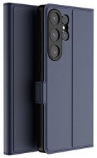 Kapa Noble Slim Magnetic Leather Flip Case Cover for Samsung Galaxy S25 Ultra | Card Holder Stand Flip Wallet Case (Blue)