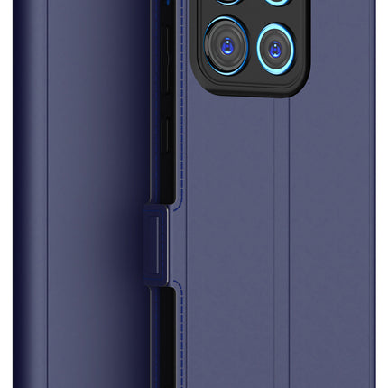 Kapa Noble Slim Magnetic Leather Flip Case Cover for Moto Edge 60 Stylus | Card Holder Stand Flip Wallet Case (Blue)