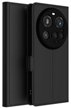 Kapa Noble Slim Magnetic Leather Flip Case Cover for Xiaomi 15 Ultra | Card Holder Stand Flip Wallet Case (Black)