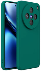 Kapa Matte Protective Lens Flexible Back Cover for Vivo X200 (5G) | Slim Silicone with Soft Lining Shockproof Full Body Bumper Case (Green)