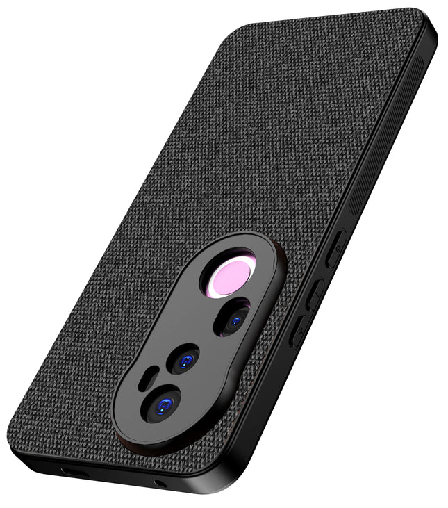 Kapa Soft Full Fabric Protective Back Case Cover for Vivo T4 Ultra 5G | Shockproof Slim Hard Anti Slip Back Case (Black) - Mobizang