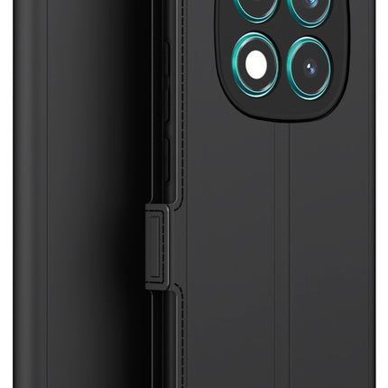 Kapa Noble Slim Magnetic Leather Flip Case Cover for Redmi Note 14 Pro Plus | Card Holder Stand Flip Wallet Case (Black)