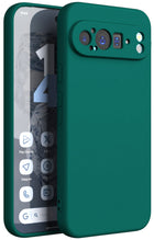 Kapa Matte Protective Lens Flexible Back Cover for Google Pixel 9 / 9 PRO | Slim Silicone with Soft Lining Shockproof Full Body Bumper Case (Green)