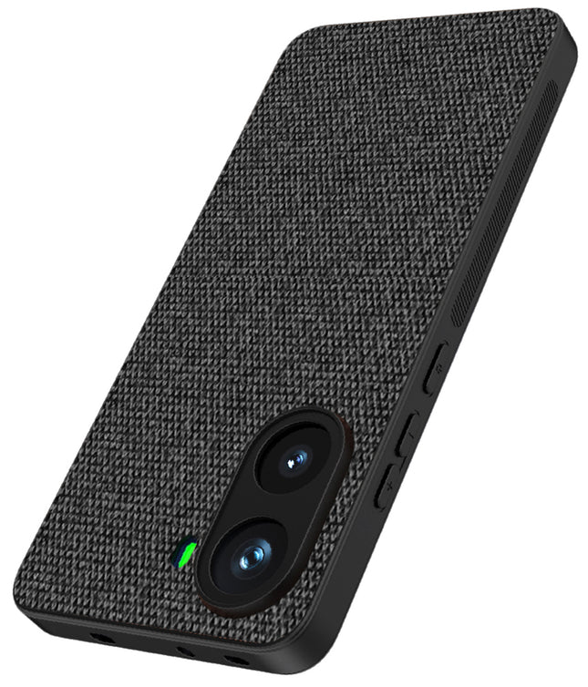 Kapa Soft Full Fabric Protective Back Case Cover for Poco X7 Pro | Shockproof Slim Hard Anti Slip Back Case (Black) - Mobizang