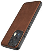 Kapa Tux Leather Back Cover for Oppo Reno 13 Pro | Slim Shockproof Camera Protection Bumper Case (Brown) - Mobizang
