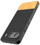 Kapa Soft Fabric & Leather Hybrid Protective Back Cover for OnePlus Nord 4 | Shockproof Slim Hard Anti Slip Back Case (Black,Brown)