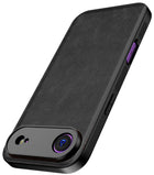 Kapa Tux Leather Back Cover for Apple iPhone 17 Air | Slim Shockproof Camera Protection Bumper Case (Black)