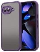 Kapa Shield Frosted Acrylic Back Cover for Google Pixel 9A| Hard Slim Inbuilt Camera Lens Cover Protection Shock Proof Case (Purple Sides)