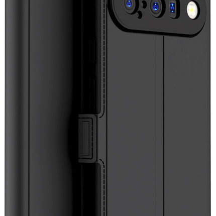 Kapa Noble Slim Magnetic Leather Flip Case Cover for Google Pixel 10 | Card Holder Stand Flip Wallet Case (Black)