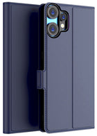 Kapa Noble Slim Magnetic Leather Flip Case Cover for CMF Phone 2 Pro | Card Holder Stand Flip Wallet Case (Blue)