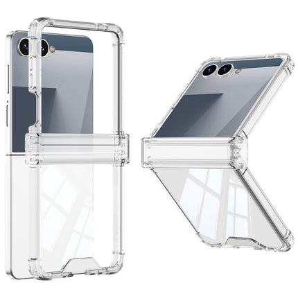 Kapa Clear Airbag with Hinge Protection Back Case for Samsung Galaxy Flip7 / Z Flip 7 | Transparent Shockproof Slim Hard Protective Cover (Clear)