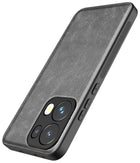 Kapa Tux Leather Back Cover for Oppo Reno 13 Pro | Slim Shockproof Camera Protection Bumper Case (Grey)