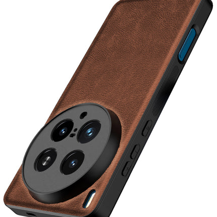 Kapa Tux Leather Back Cover for Vivo X200 Ultra | Slim Shockproof Camera Protection Bumper Case (Brown)