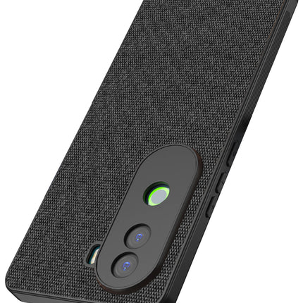 Kapa Soft Full Fabric Protective Back Case Cover for Vivo V40E / iQOO Z9S | Shockproof Slim Hard Anti Slip Back Case (Black) - Mobizang