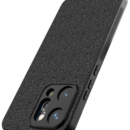 Kapa Soft Full Fabric Protective Back Case Cover for Oppo Reno 14 PRO 5G | Shockproof Slim Hard Anti Slip Back Case (Black) - Mobizang
