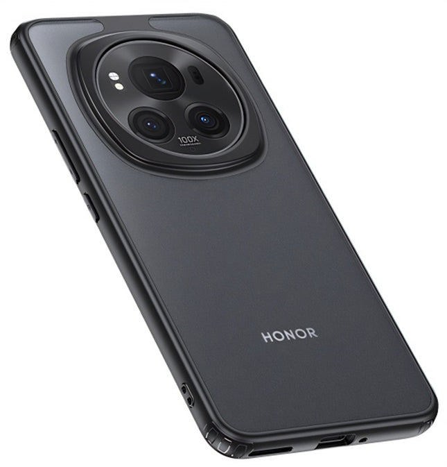 Kapa Shield Frosted Acrylic Back Shock Proof Case Cover for Honor Magic 6 PRO (Black)