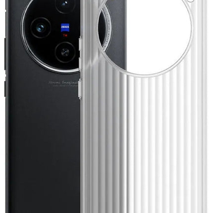 Kapa Matte Wave Grip Back Cover for Vivo X200 5G | Ultra Slim [With Metal Buttons] Frosted Back Case (White) - Mobizang