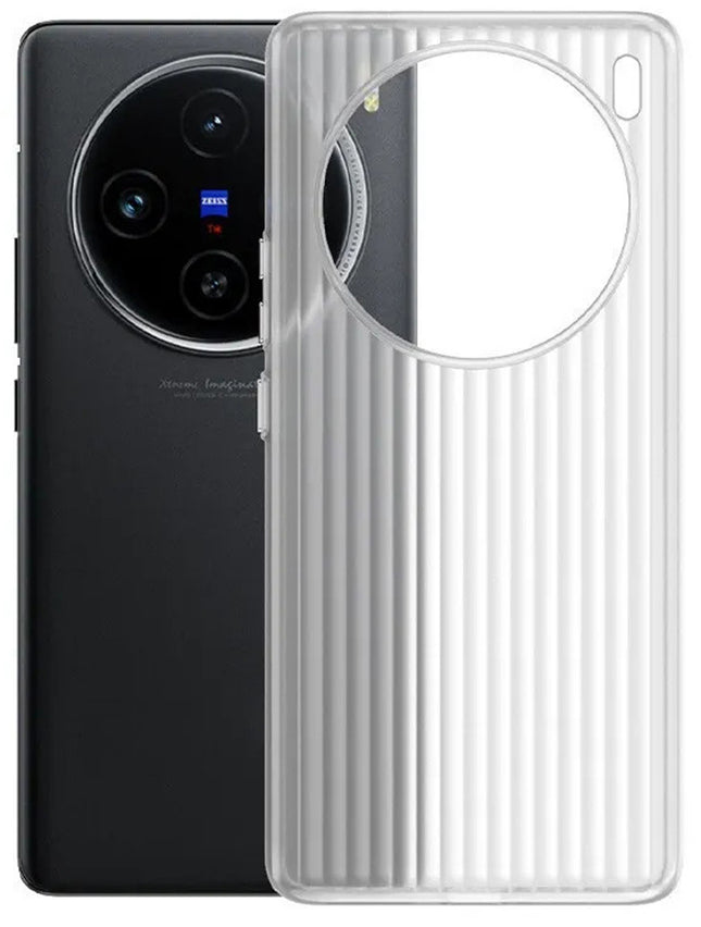 Kapa Matte Wave Grip Back Cover for Vivo X200 5G | Ultra Slim [With Metal Buttons] Frosted Back Case (White) - Mobizang