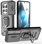 Kapa Armor Slider Back Cover for OnePlus 13 | Inbuilt Ring + Camera Slider Shockproof Lens Protection Bumper Back Case (Black)