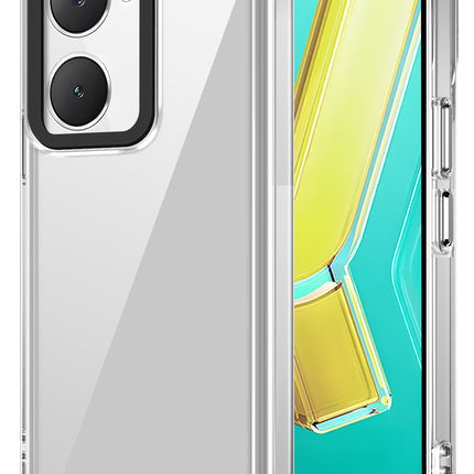 Kapa Warrior Acrylic Clear Back Cover For Iqoo Z9 Lite | Slim Shockproof [Military Grade Protection] Hybrid Bumper Case (Transparent Sides) - Mobizang