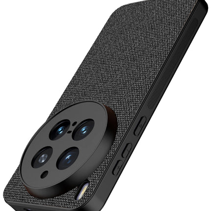 Kapa Soft Full Fabric Protective Back Case Cover for Vivo X300 Pro 5G | Shockproof Slim Hard Anti Slip Back Case (Black)