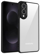 Kapa Hawkeye Clear Slim Tough Back Cover for Samsung Galaxy S25 Edge | Camera Lens Protector Anti Yellow Shockproof Clear Hybrid Case Cover (Black)