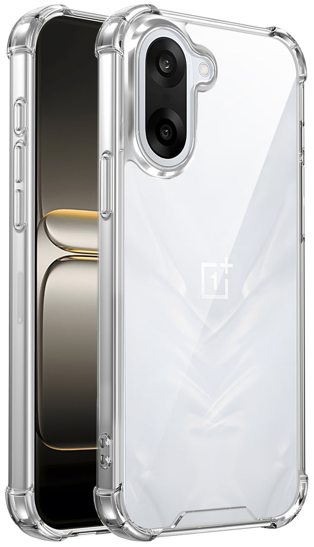 Kapa Airbag Armor Back Cover for OnePlus Nord CE 5 | Clear Slim Shockproof [Military Grade Protection] Hybrid Bumper Case (Clear)