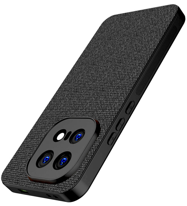 Kapa Soft Full Fabric Protective Back Case Cover for IQOO 15 5G | Shockproof Slim Hard Anti Slip Back Case (Black)